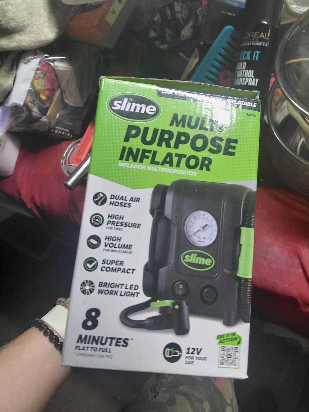 a Slime Multi-Purpose Inflator (Model 40034).